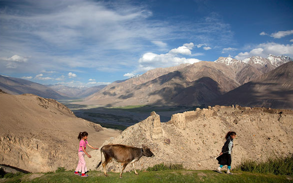 Pamir Mountains in Tajikistan