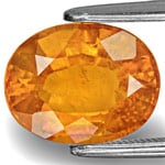 3.51-Carat Oval-Cut Bright Fanta Orange Tajikistan Clinohumite