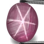 4.94-Carat Purplish Pink Star Sapphire with Extremely Sharp Star