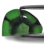3.17-Carat Free-Form Deep Green Trapiche Emerald from Colombia
