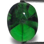 9.86-Carat Royal Green Oval-Cut Trapiche Emerald from Muzo