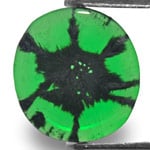 1.14-Carat Lovely Rich Green Oval-Cut Colombian Trapiche Emerald