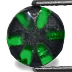 1.23-Carat 7mm Round Trapiche Emerald from Muzo Mines, Colombia
