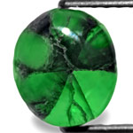 3.94-Carat Velvet Green Trapiche Emerald with Black Spokes
