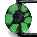 0.16-Carat Intense Green Oval-Cut Colombian Trapiche Emerald