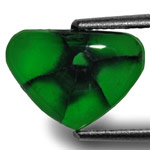 2.36-Carat Heart-Shaped Royal Green Trapiche Emerald from Muzo