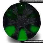 1.22-Carat Round Royal Green Trapiche Emerald from Colombia