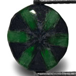 0.54-Carat Intense Green Trapiche Emerald with Black Spokes