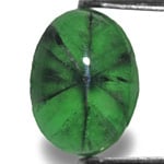 2.80-Carat Intense Green Oval-Cut Trapiche Emerald from Colombia