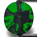 2.27-Carat Natural & Untreated Royal Green Trapiche Emerald