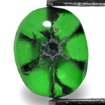 1.30-Carat Attractive Bright Green Colombian Trapiche Emerald