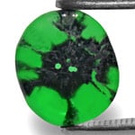 1.27-Carat Deep Green Trapiche Emerald from Muzo, Colombia