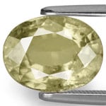 4.67-Carat Unheated Yellowish Green Sapphire from Madagascar