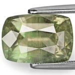 5.96-Carat Unique Yellowish Olive Green Sapphire from Madagascar