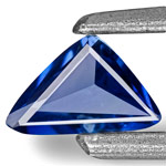 0.15-Carat Unheated VVS-Clarity Deep Blue Trilliant-Cut Sapphire