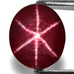 5.07-Carat Rich Maroonish Red Star Ruby with Razor-Sharp Star