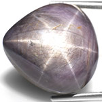 26.25-Carat Pear-Shaped Violet Star Sapphire (AIGS-Certified)