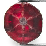 0.72-Carat Dark Red Hexagonal Trapiche Ruby from Mogok, Burma