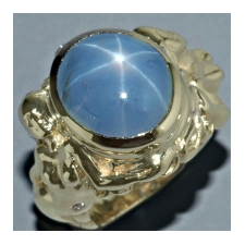 Ring mounted with a Ceylonese Blue Star Sapphire