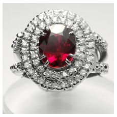 Unheated Ruby Ring