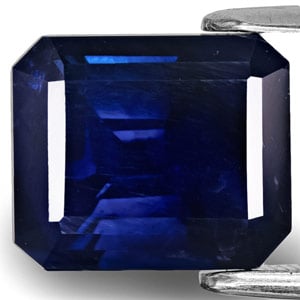 6.65-Carat GIA-Certified Dark Blue Sapphire from Kashmir Valley