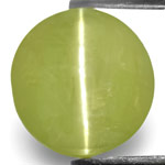 6.51-Carat Greenish Yellow Chrysoberyl Cat's Eye (Sharp Line) 6.51-Carat Greenish Yellow Chrysoberyl Cat's Eye (Sharp Line)
