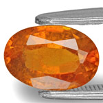 1.78-Carat Oval-Cut Fanta Orange Clinohumite from Tajikistan