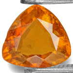 1.05-Carat Trilliant-Cut Deep Yellowish Orange Clinohumite