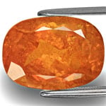 11.23-Carat Cushion-Cut Rich Orange Clinohumite from Tajikistan