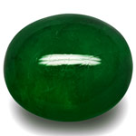 7.64-Carat Natural & Untreated Dark Green Cabochon-Cut Emerald 7.64-Carat Natural & Untreated Dark Green Cabochon-Cut Emerald