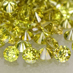 1.26-Carat 141-Pc Lot of Fancy Intense Greenish Yellow Diamonds