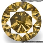 0.76-Carat Round Brilliant-Cut Fancy Dark Brown Diamond