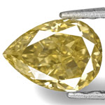 0.75-Carat Beautiful Fancy Golden Yellow Diamond from Angola