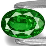 0.74-Carat Chrome Green Oval-Cut Kenyan Tsavorite Garnet