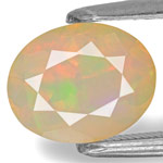 1.27-Carat Oval-Cut Ethiopian Opal with Strong Iridescence