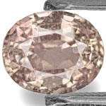 1.11-Carat Unheated Pale Pinkish Brown Sapphire from Sri Lanka