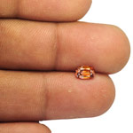0.67-Carat IGI-Certified Unheated Cushion-Cut Padparadscha