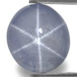12.23-Carat Unheated Greyish Blue Star Sapphire from Sri Lanka