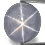 20.43-Carat Soft Greyish Violet Star Sapphire with Sharp Star
