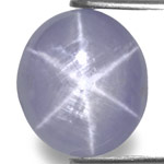 14.73-Carat Soft Greyish Violet Star Sapphire from Sri Lanka