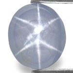 11.74-Carat Light Blue Sri Lankan Star Sapphire with Sharp Star