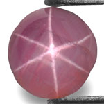 2.08-Carat Light Pink Ceylon Star Sapphire with Sharp 6-Ray Star