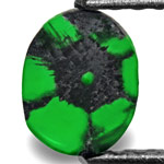 0.86-Carat Oval-Cut Royal Green Trapiche Emerald from Colombia