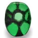 0.99-Carat Deep Green Oval-Cut Colombian Trapiche Emerald 0.99-Carat Deep Green Oval-Cut Colombian Trapiche Emerald