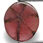 1.28-Carat Natural & Untreated Oval-Cut Burmese Trapiche Ruby