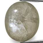 25.11-Carat Oval-Cut Grey Trapiche Sapphire from Burma