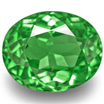 0.96-Carat Beautiful Fiery Green Oval-Cut Tsavorite from Kenya