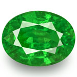 0.75-Carat Rich Green Oval-Cut Tsavorite Garnet from Kenya