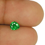 0.74-Carat Flawless Pear-Shaped Deep Green Tsavorite Garnet