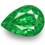 0.96-Carat Fiery Neon Green Pear-Shaped Tsavorite Garnet